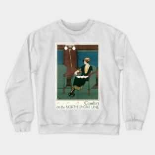 North Shore Line - Vintage Travel Poster Crewneck Sweatshirt